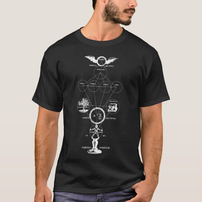 Camiseta As origens da alquimia (branca) (Frente)