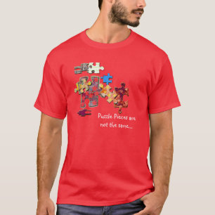 Camiseta As partes do quebra-cabeça não são as mesmas…
