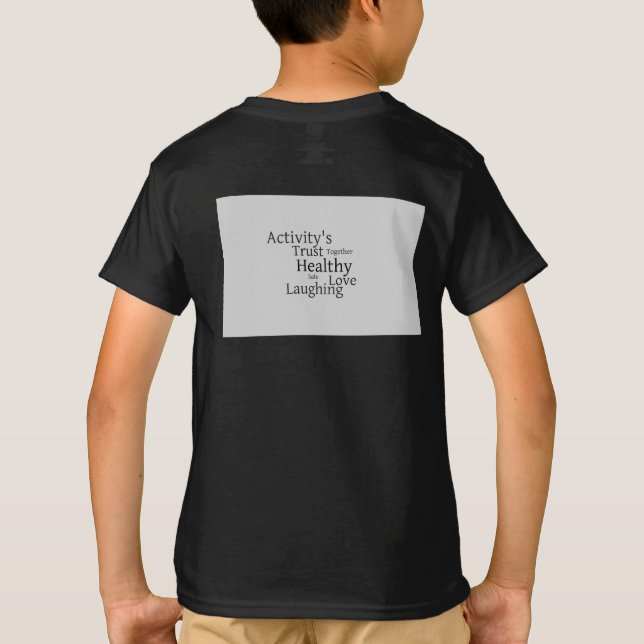 Camiseta As partes superiores das crianças: disposição (Verso)