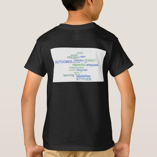 Camiseta As partes superiores das crianças: disposição (Verso)