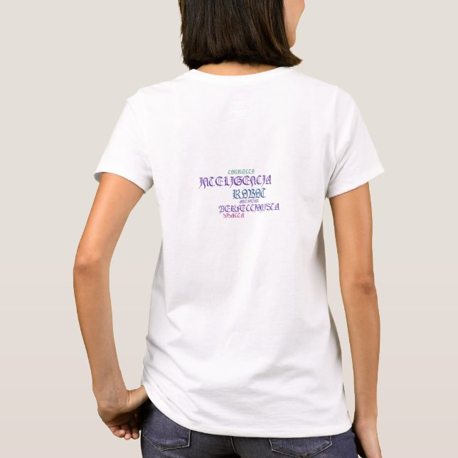 Camiseta As partes superiores das mulheres: disposição (Verso)