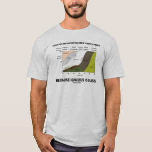 Camiseta As pessoas as mais felizes dos geólogos ígneas s