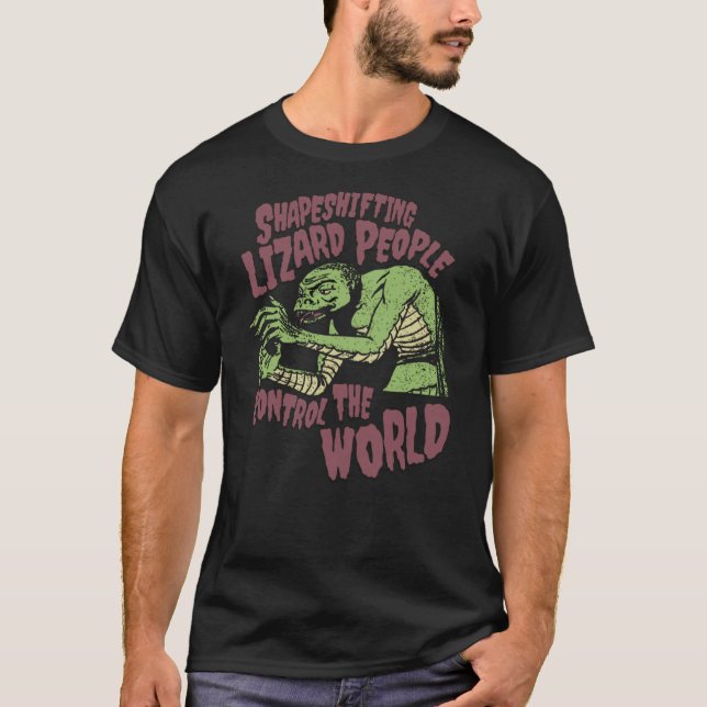 Camiseta As Pessoas De Lizard Que Se Esboçam Controlam O Al (Frente)