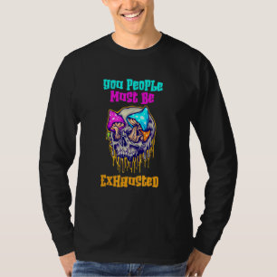Camiseta As Pessoas Devem Estar Esgotadas Vintage Skull E M