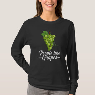 Camiseta As Pessoas Gostam de Uvas Fruta Incrível Salada d