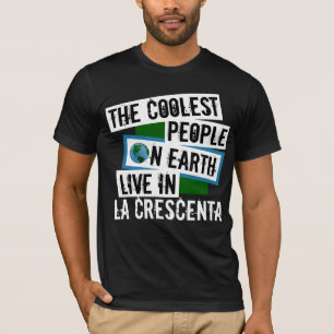 Camiseta As Pessoas mais frias da Terra vivem em La Crescen