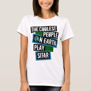 Camiseta As Pessoas Mais Incríveis da Terra Tocam Sitar