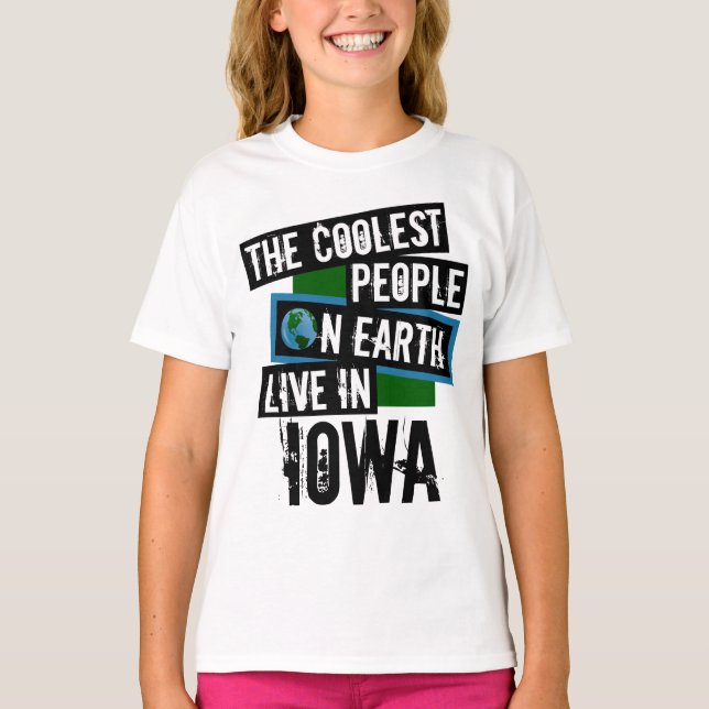 Camiseta As Pessoas mais legais da Terra ao vivo em Iowa (Frente)