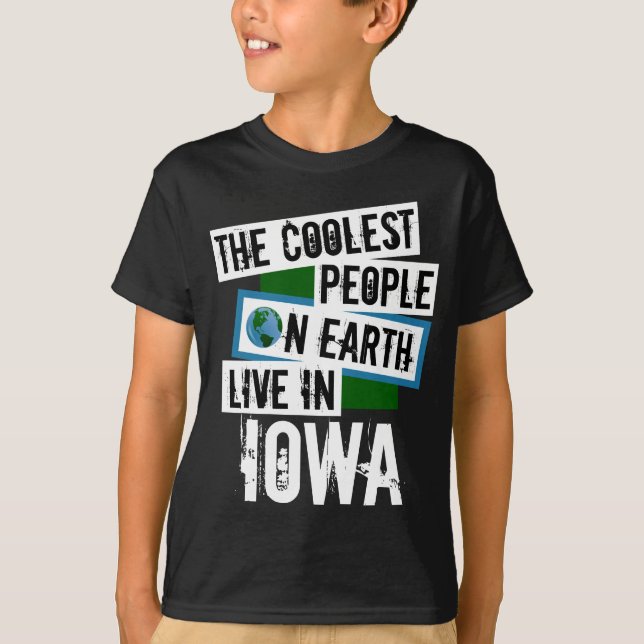Camiseta As Pessoas mais legais da Terra ao vivo em Iowa (Frente)