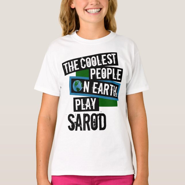 Camiseta As Pessoas mais legais da Terra jogam sarod (Frente)