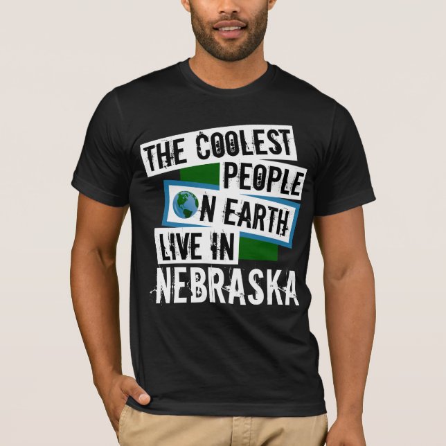 Camiseta As Pessoas mais legais da Terra moram em Nebraska (Frente)