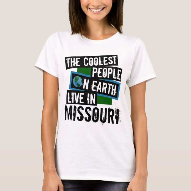 Camiseta As Pessoas mais legais da Terra moram no Missouri (Frente)