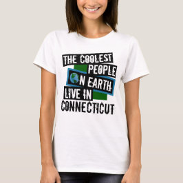 Camiseta As Pessoas mais legais da Terra vivem em Connectic