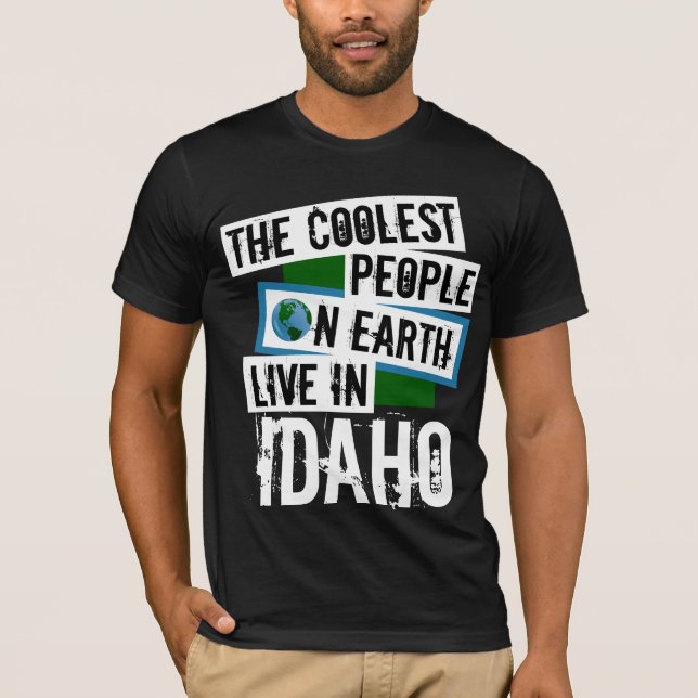 Camiseta As Pessoas mais legais da Terra vivem em Idaho (Frente)