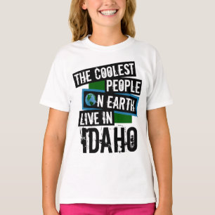Camiseta As Pessoas mais legais da Terra vivem em Idaho