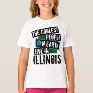 Camiseta As Pessoas mais legais da Terra vivem em Illinois