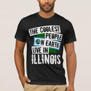 Camiseta As Pessoas mais legais da Terra vivem em Illinois