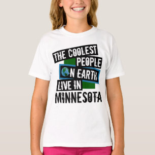 Camiseta As Pessoas mais legais da Terra vivem em Minnesota