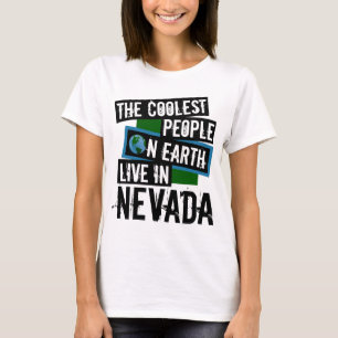 Camiseta As Pessoas mais legais da Terra vivem em Nevada