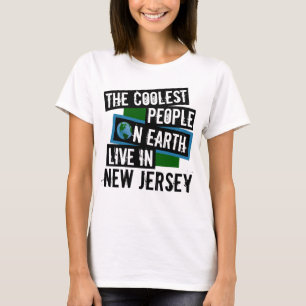 Camiseta As Pessoas mais legais da Terra vivem em Nova Jers