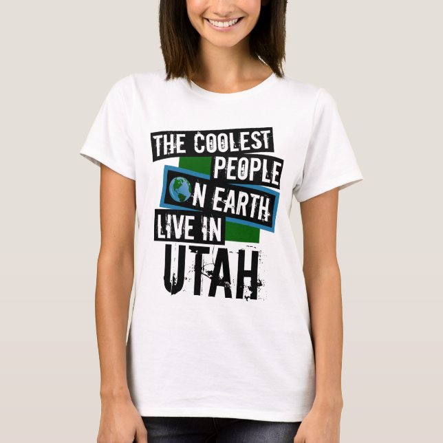 Camiseta As Pessoas mais legais da Terra vivem em Utah (Frente)