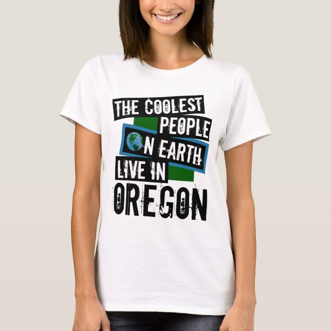 Camiseta As Pessoas mais legais do planeta moram em Oregon (Frente)