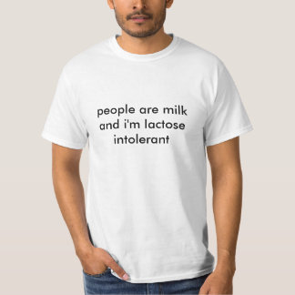 Camiseta as pessoas são milkand que eu sou lactose
