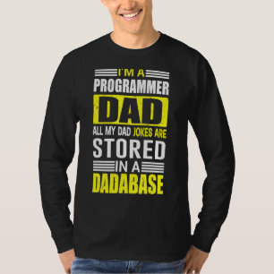 Camiseta As Piadas Do Pai Do Programador Do Mens São Armaze