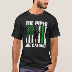 Camiseta As Pipas Estão Chamando Bagpip Irlandês De Dia d