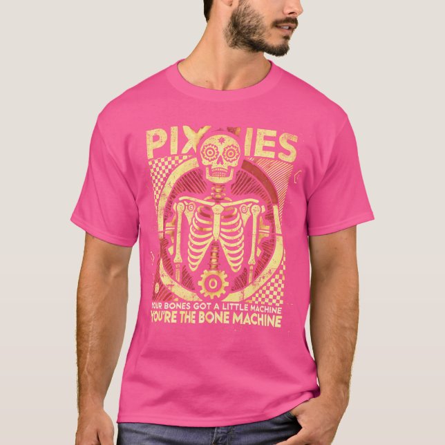 Camiseta As Pixies - Máquina Óssea - Estilo de Propaganda S (Frente)