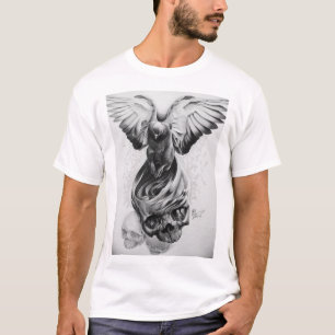 Camiseta as pombas      DeathDove Graphic  T-shirt Unisex