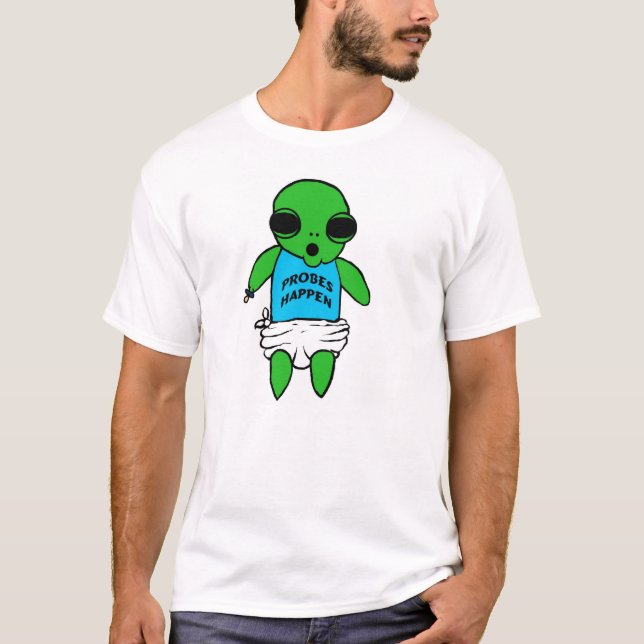 Camiseta As pontas de prova acontecem o bebê estrangeiro (Frente)