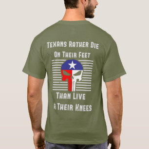 Camiseta As preferencialmentes de texanos morrem em seus pé