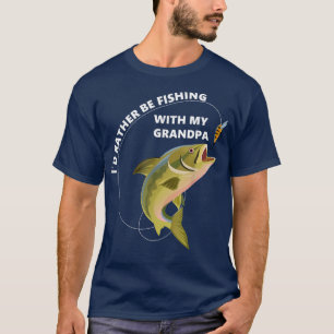 Camiseta As preferencialmentes estão pescando com meu avô T