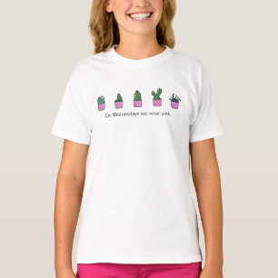 Camiseta Às quartas-feiras Vestimos Rosa