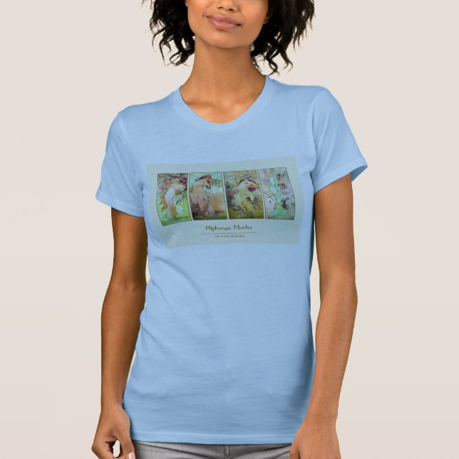 Camiseta As quatro estações, Alphonse Mucha (Frente)