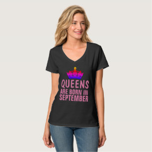 Camiseta AS RAINHAS SÃO NASCER EM t-shirts DE SETEMBRO