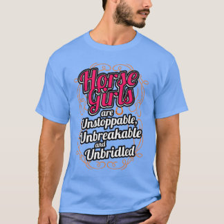 Camiseta As Raparigas De Cavalo São Isoláveis E Isoláveis.