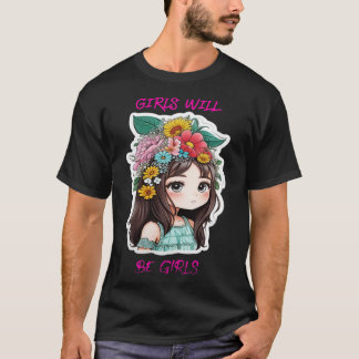 Camiseta As raparigas serão raparigas 9
