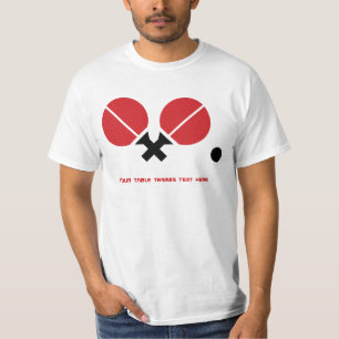 Camiseta As raquetes e a bola do sibilo-pong do ténis de