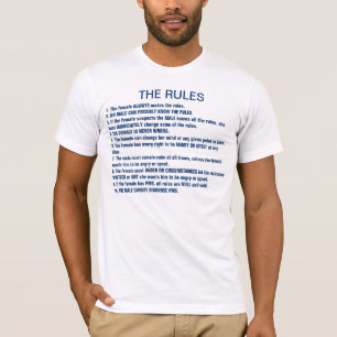 Camiseta As regras 1. A fêmea faz SEMPRE as regras