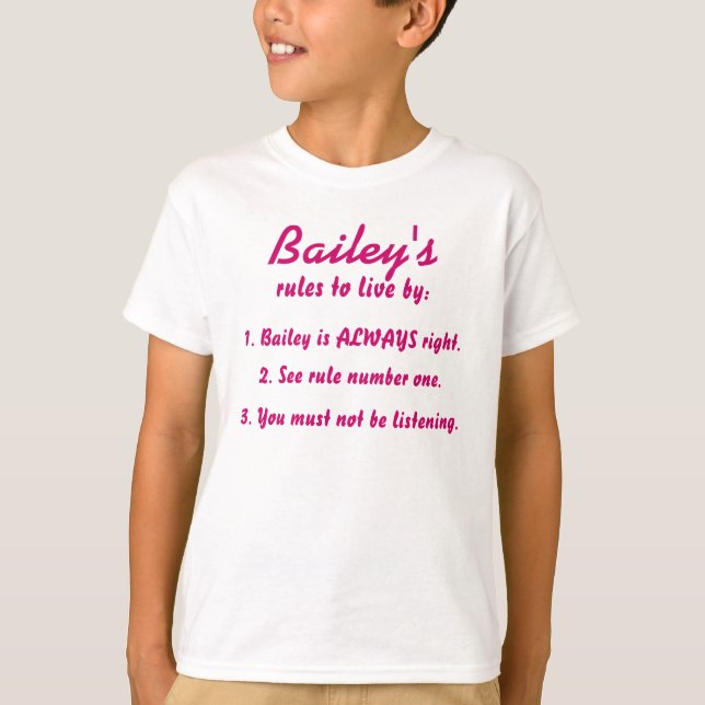 Camiseta As regras de Bailey (Frente)