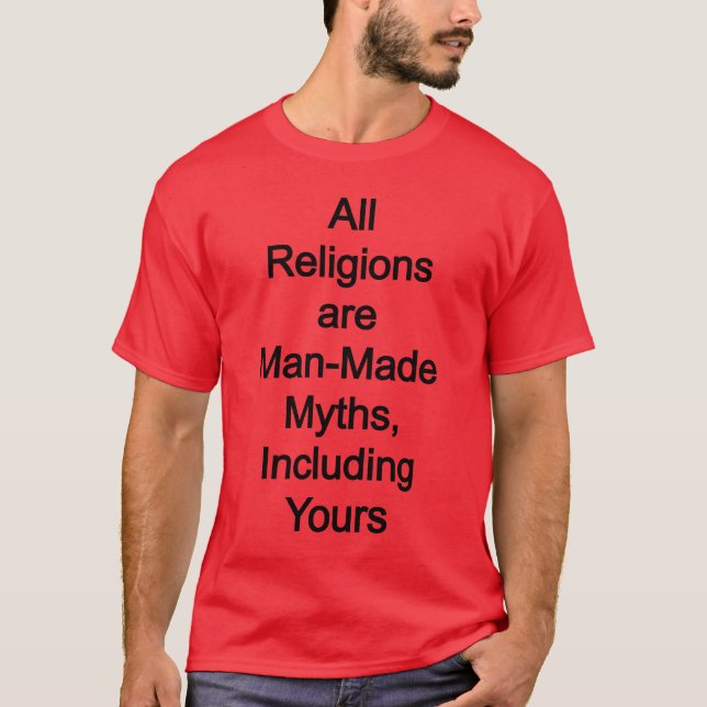 Camiseta As religiões são feitas pelo homem (Frente)