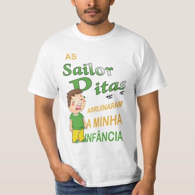 Camiseta As Sailor Pitas Arruinaram a Minha Infância- H/ver (Frente)