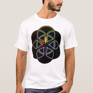 Camiseta As seis Pétalas Infinitas da Semente da Vida