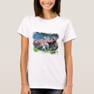 Camiseta As senhoras com fome do hipopótamo couberam o