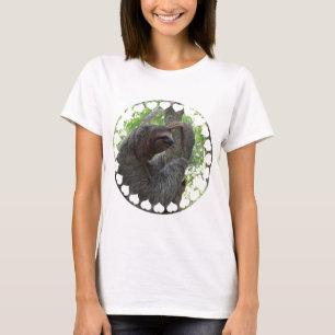 Camiseta As senhoras de escalada da preguiça da árvore