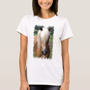 Camiseta As senhoras de um quarto do cavalo do Palomino