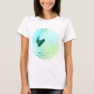 Camiseta As senhoras do ar de Kiteboarding couberam o
