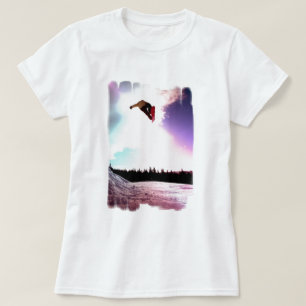 Camiseta As senhoras do ar do Snowboard couberam o t-shirt